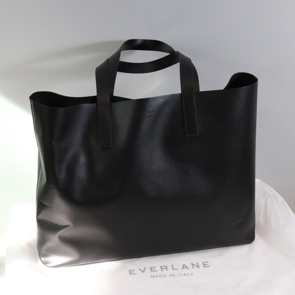 Everlane Day Market Tote- black leather
